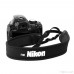 Nikon Neoprene Camera Neck Strap Black Color with White Letter